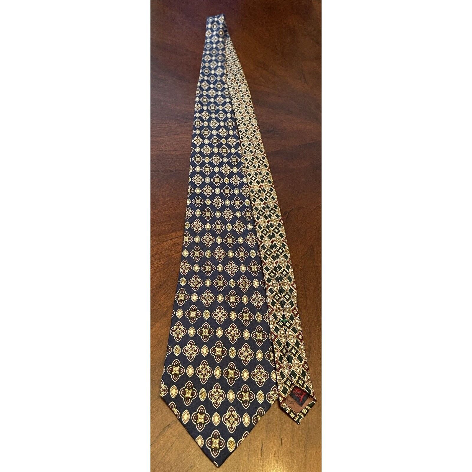 Tommy Hilfiger Tommy Hilfiger Blue Burgundy 100% Italian Silk Made In Usa Size ONE SIZE - 3 Thumbnail