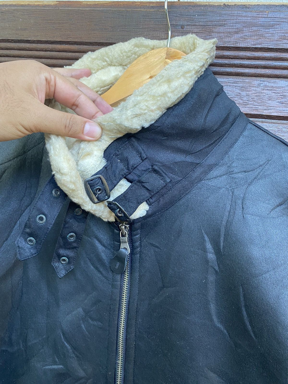 Japanese Brand Vintage BxBk Sherpa Shearling Jacket Size US L / EU 52-54 / 3 - 6 Thumbnail