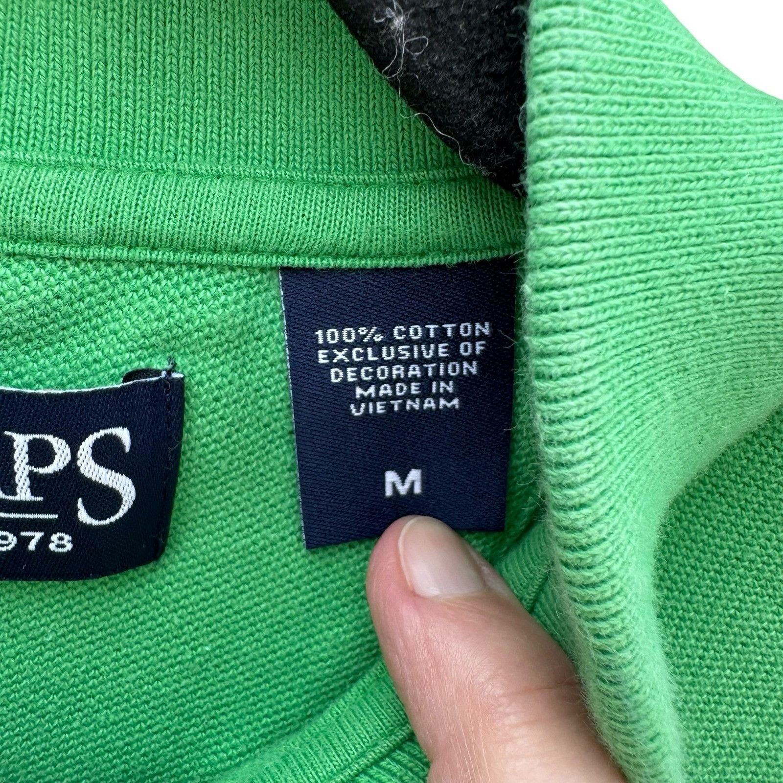 Chaps Chaps Mens Medium Green Short Sleeve Pique Cotton Polo Shirt Size US M / EU 48-50 / 2 - 5 Thumbnail