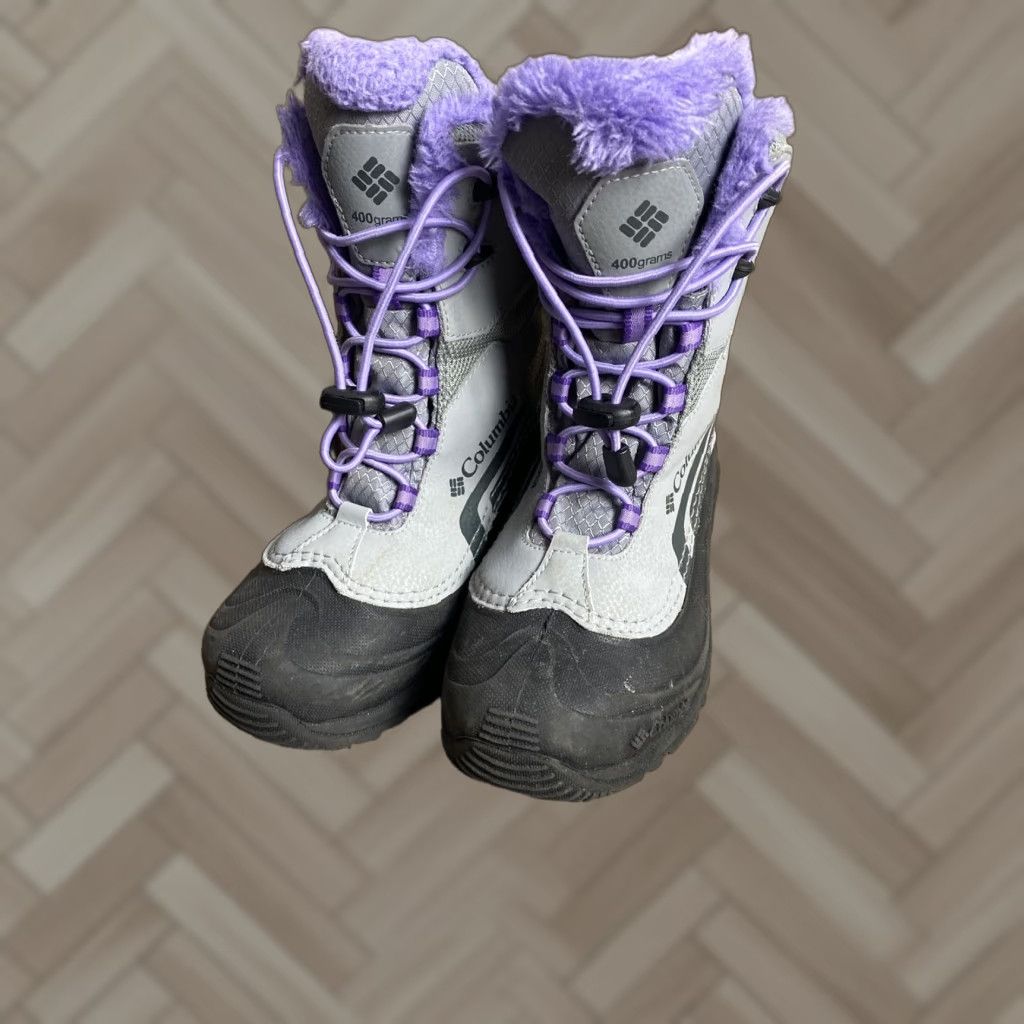 Vintage Columbia Snow Boot Womens 4 Gray Purple Waterproof Mid-Calf Omni-Heat 400 Grams Winter Sz 4 Womens Size US 4 / IT 34 - 1 Thumbnail
