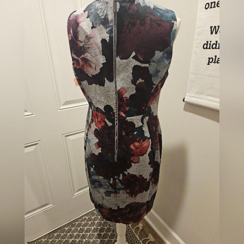 Calvin Klein Stunning Floral-Print Sheath Dress - Elegant and Versatile Size XL / US 12-14 / IT 48-50 - 6 Thumbnail