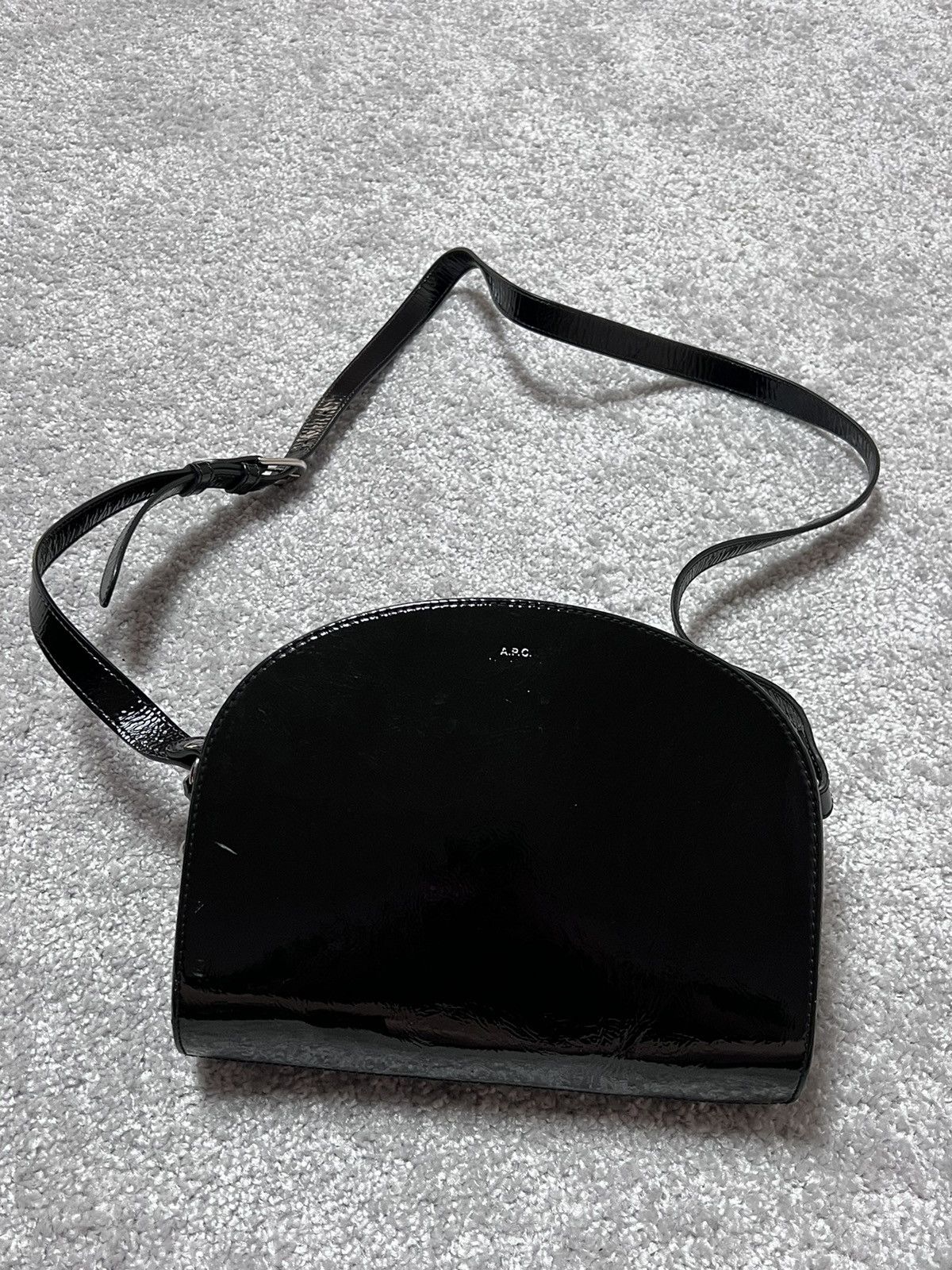 A.P.C. A.P.C Demi Lune Patent Leather Crossbody Bag Size ONE SIZE - 2 Thumbnail