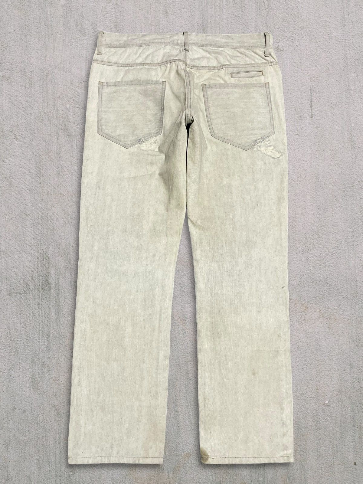 KOJIMA GENES Japanese Denim E Jeans by Kojima Ripped Punk Style Designer Size US 33 - 7 Thumbnail