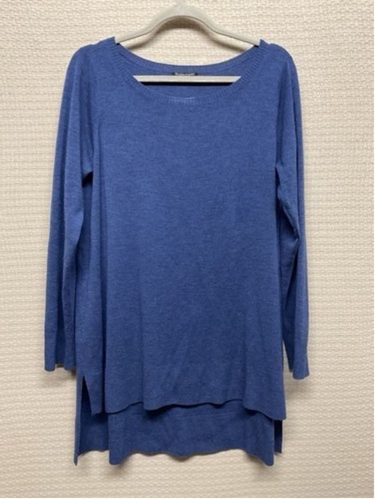 Eileen Fisher Eileen Fisher Wool HighLow Hem BoatNeck Sweater Women Size L Size L / US 10 / IT 46 - 1 Thumbnail