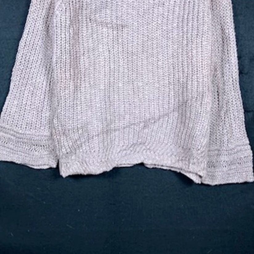 Madewell Madewell Womens Sweater Brown Crew Neck Pullover Open Knit Linen Blend XS Women Knit Pullover Crew Neck Casual Winter Fall Spring Cable-Knit Apparel Size XS / US 0-2 / IT 36-38 - 3 Thumbnail