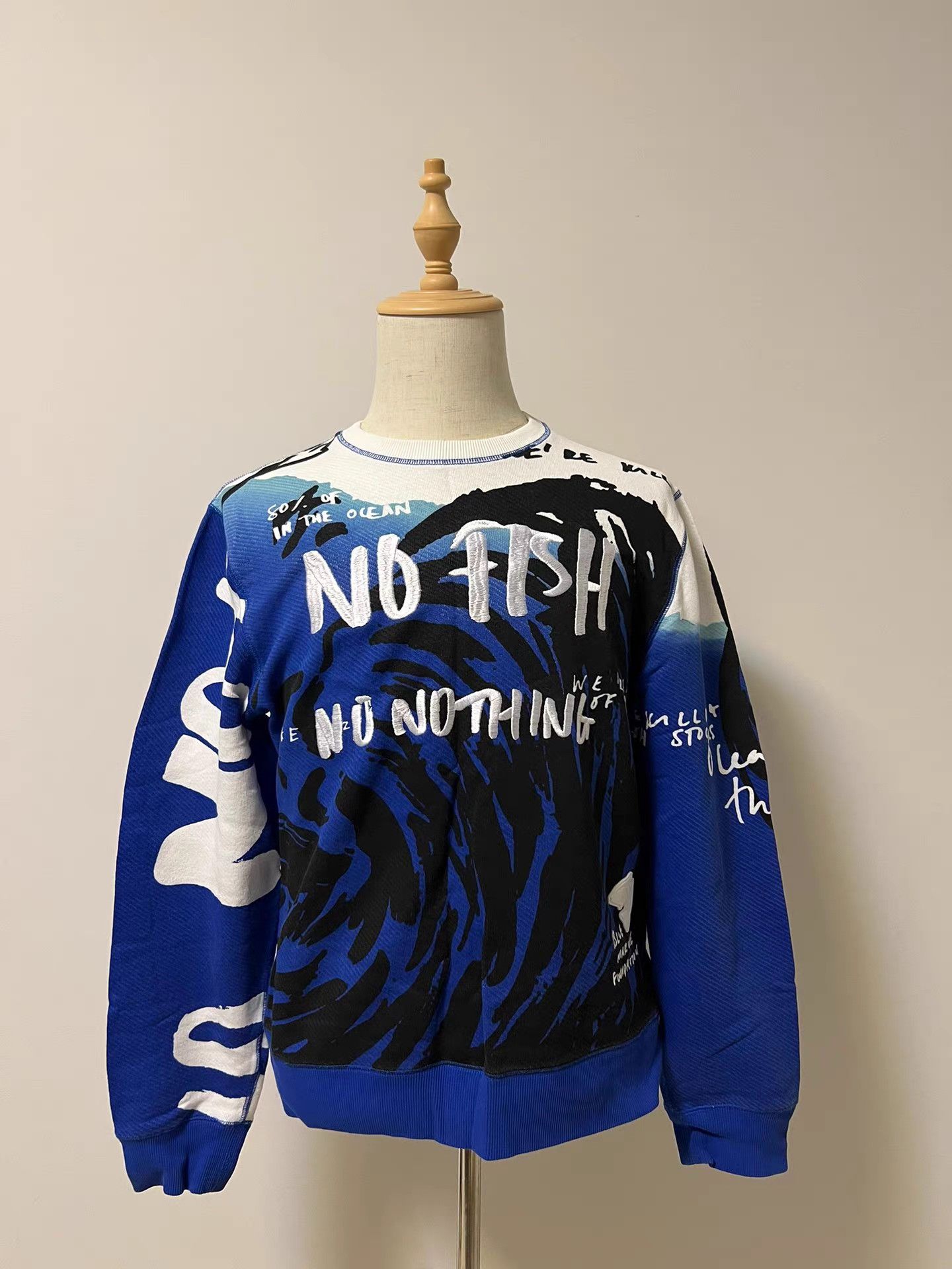 Kenzo Kenzo Ocean Letter Print Sweatshirt Runway Edition K9 Size US XL / EU 56 / 4 - 1 Thumbnail