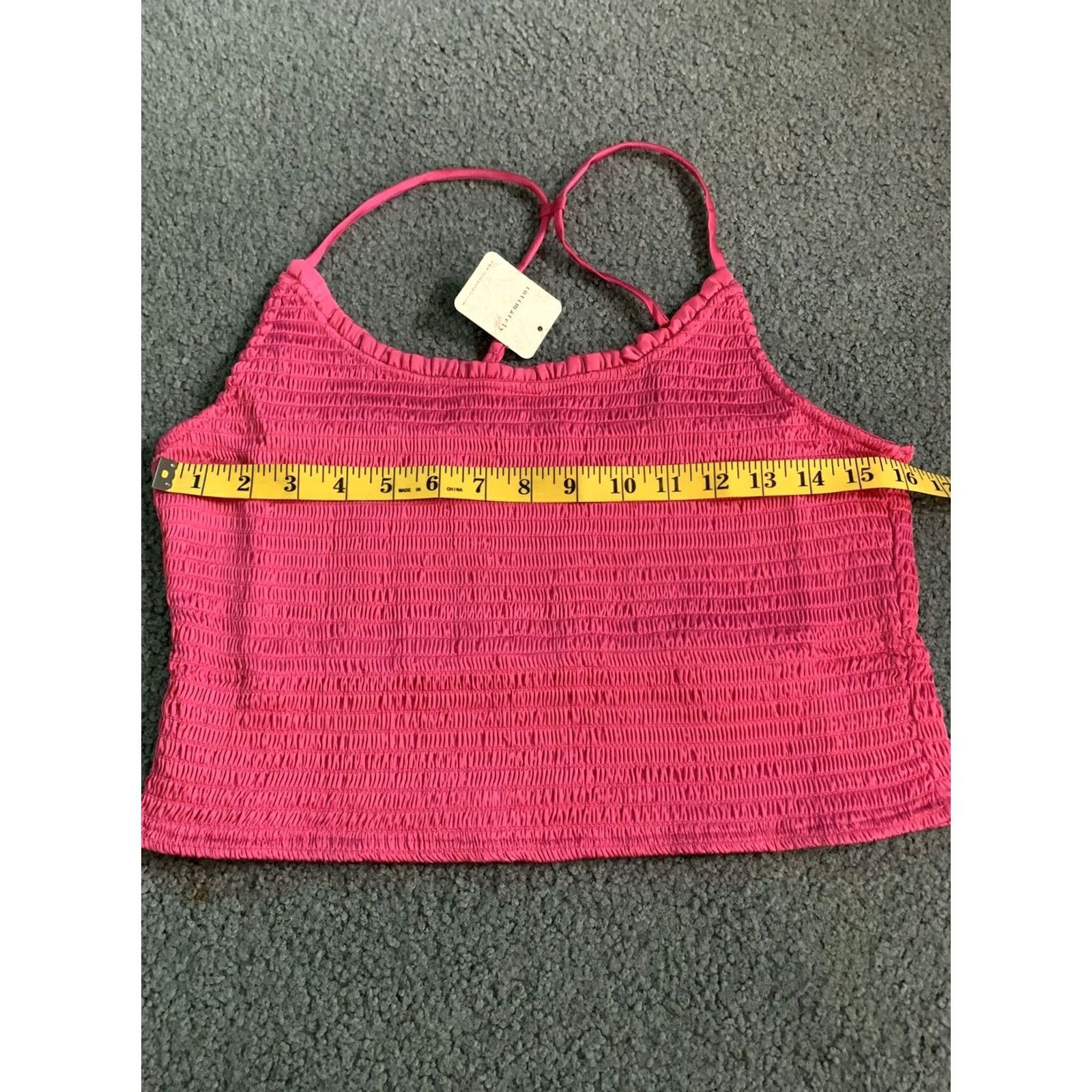 Free People Free People Right On Time Cami Tank Top Fuschia L Womens Sleeveless Cropped 100% Polyester Size L / US 10 / IT 46 - 7 Thumbnail