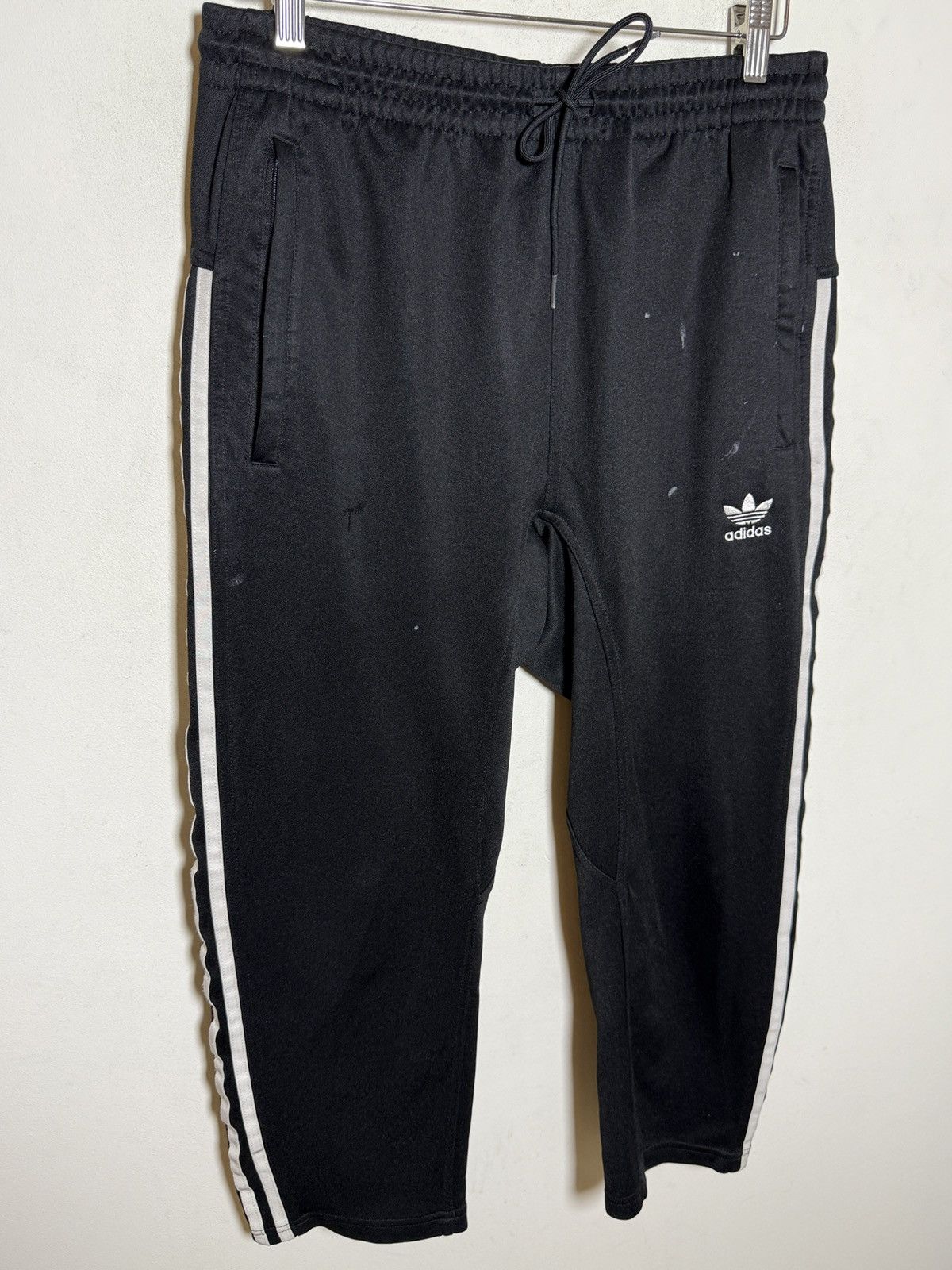 Adidas Adidas Originals three-stripe track pants with paint marks Size US 32 / EU 48 - 3 Thumbnail
