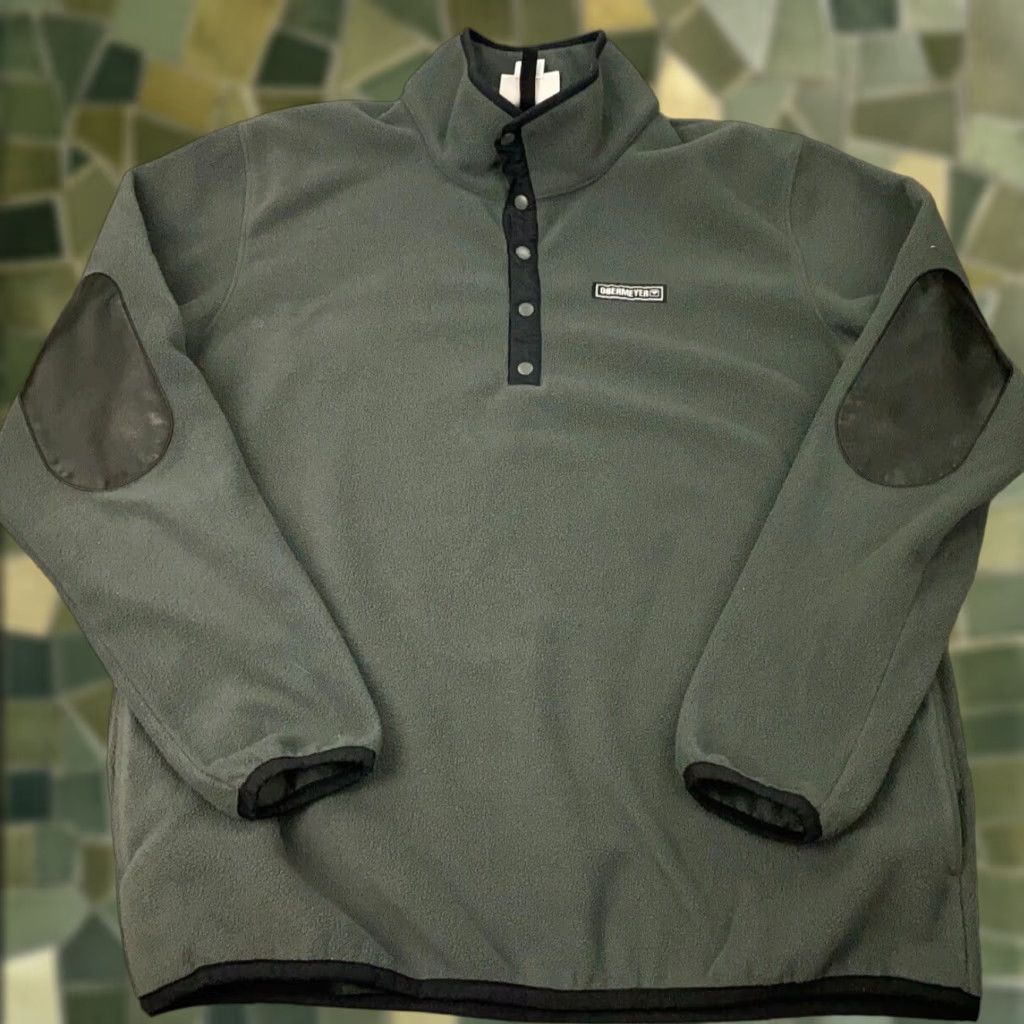 Obermeyer VINTAGE Obermeyer Boulder Fleece Pullover Mens Medium 1/4 Snap Sweatshirt Elbow Patches Gray Polyester Mock Neck Sweatshirt Outdoor Fall Spring Mens Size US M / EU 48-50 / 2 - 1 Thumbnail