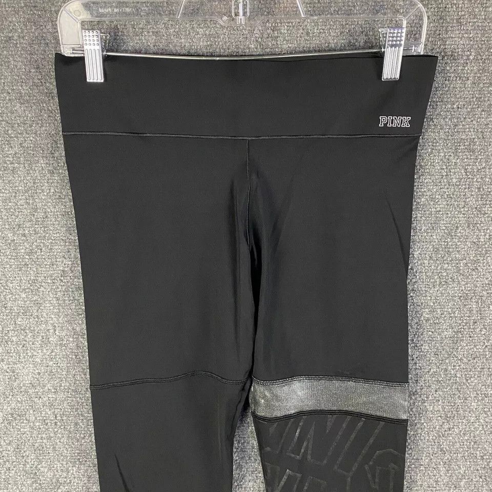 Pink Victoria's Secret PINK Leggings Women's Medium Capri Size 29" - 2 Thumbnail
