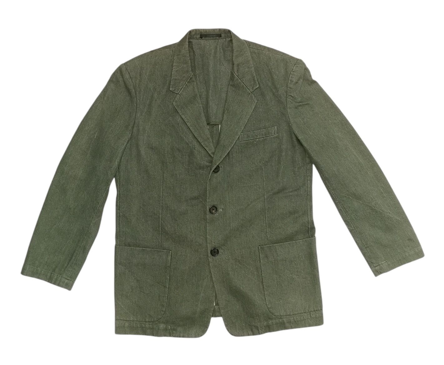Yohji Yamamoto Yohji Yamamoto Denim Blazer Jacket Size US M / EU 48-50 / 2 - 1 Thumbnail