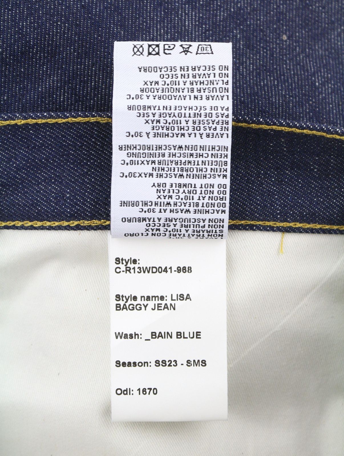 R13 LISA BAGGY 27 Bain Blue Rigid Denim 88193 Size 27" / US 4 / IT 40 - 7 Thumbnail