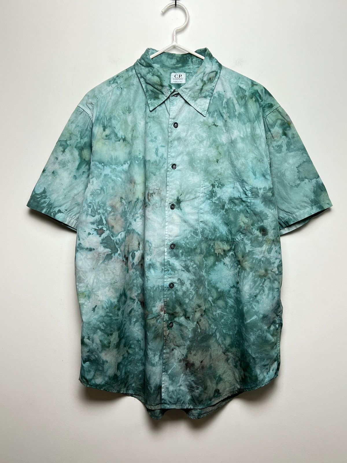 image of C P Company x Massimo Osti Cp Company Stone Island Y2K Camo Tie Dye Shirt Vintage (Size Large)