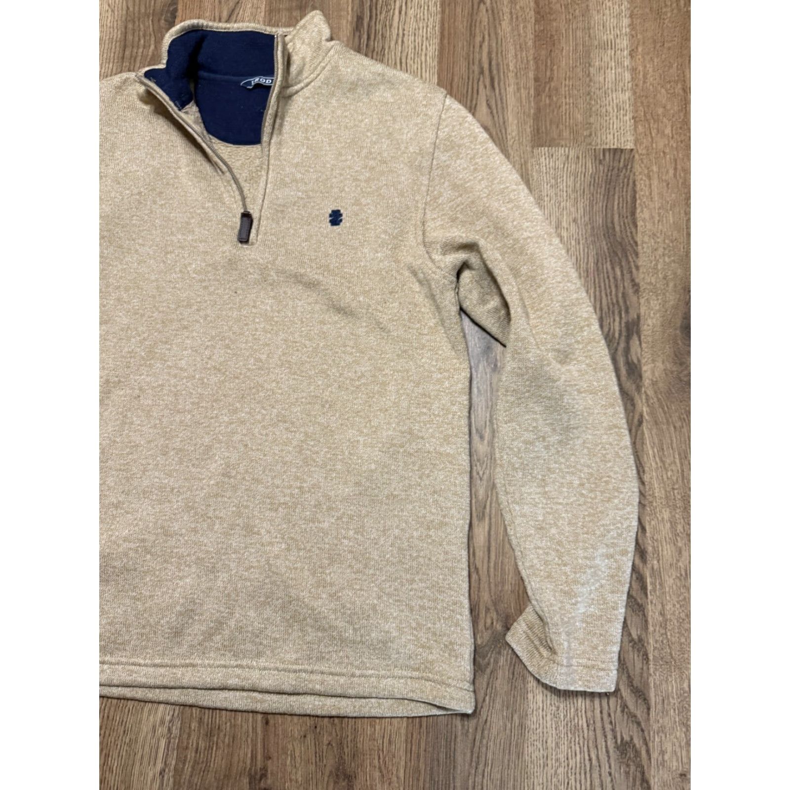 Izod IZOD Sweater Men’s Size Small Tan 1/4 Zipper Pullover Long Sleeve Casual Knits Size US S / EU 44-46 / 1 - 4 Thumbnail