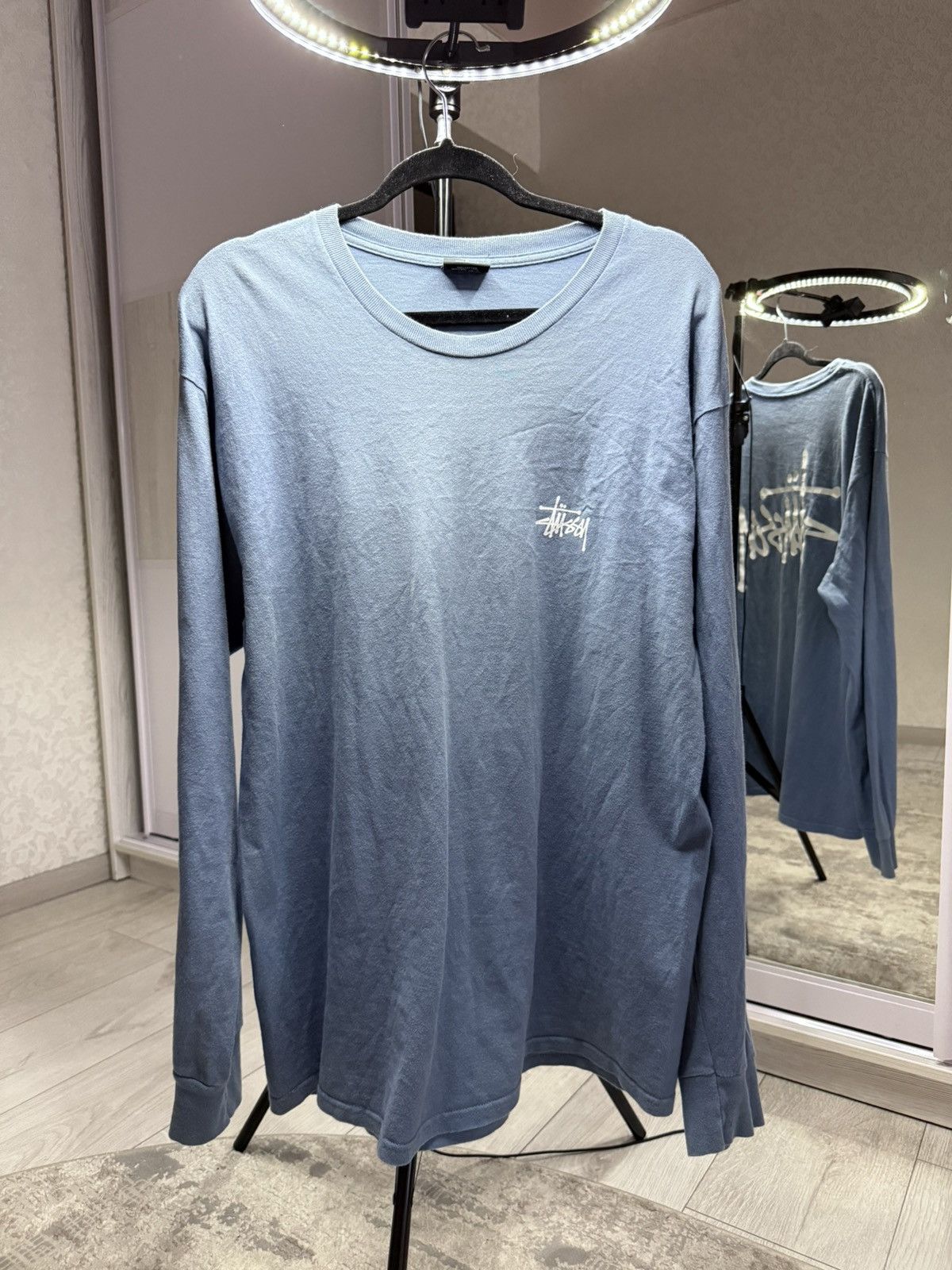 Other Stussy Long Sleeve Logo Tee – Blue Size US L / EU 52-54 / 3 - 2 Thumbnail