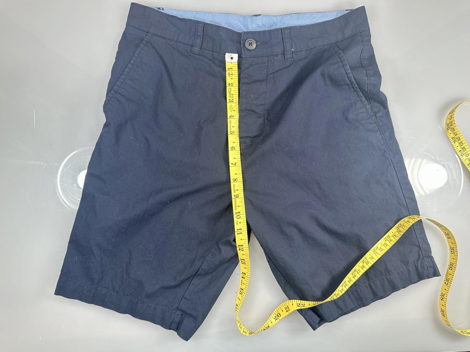 H&M H&M Men's 28 Blue Divided Flat Front Chino Shorts Size US 28 / EU 44 - 5 Thumbnail