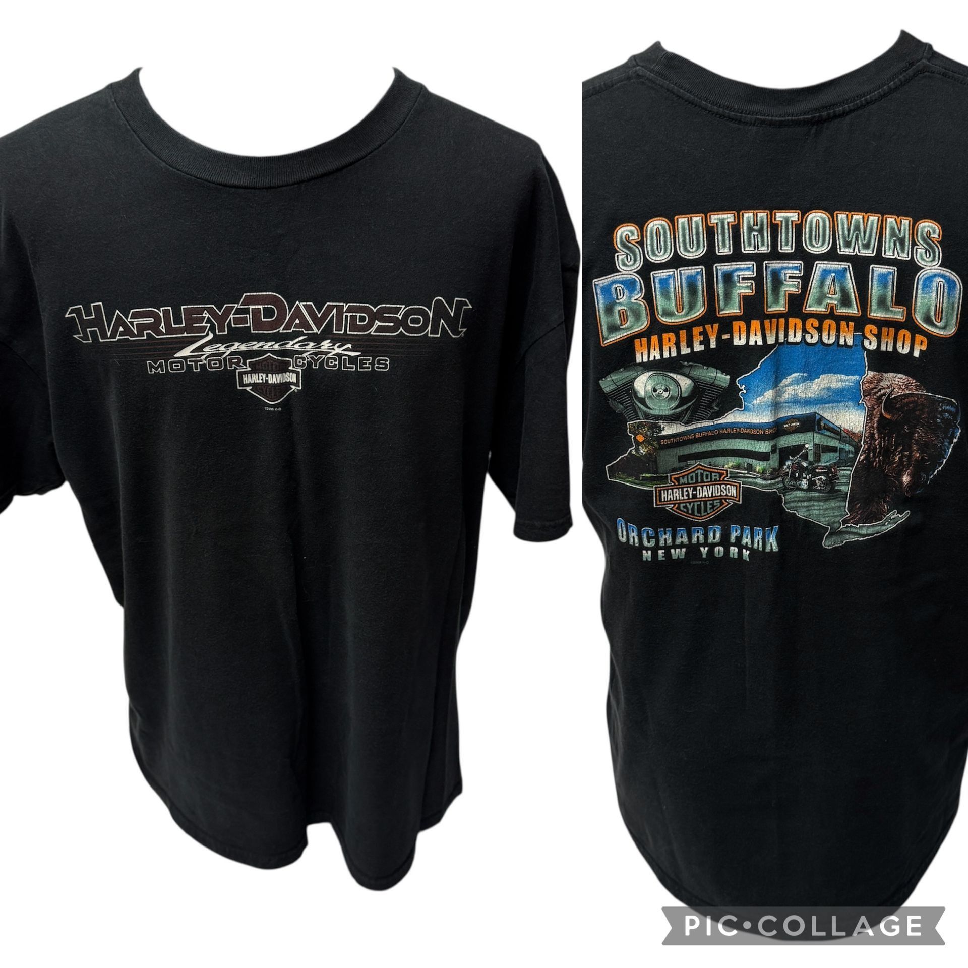 Harley Davidson 2008 Motorcycles Southtowns BUFFALO New York Biker T Shirt Size US M / EU 48-50 / 2 - 2 Thumbnail