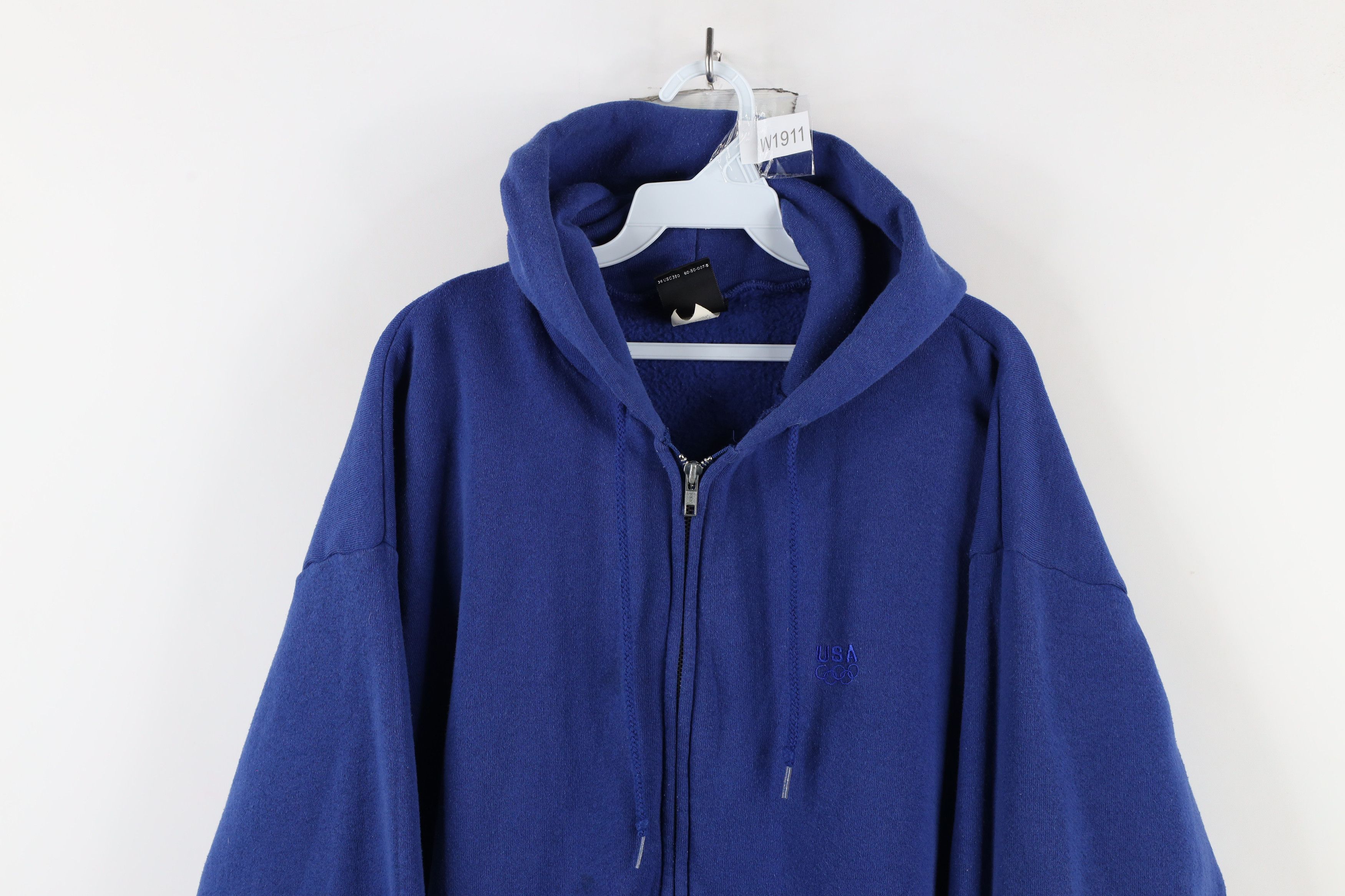 Vintage Vintage 90s USA Olympics Heavyweight Full Zip Hoodie USA Size US L / EU 52-54 / 3 - 2 Thumbnail