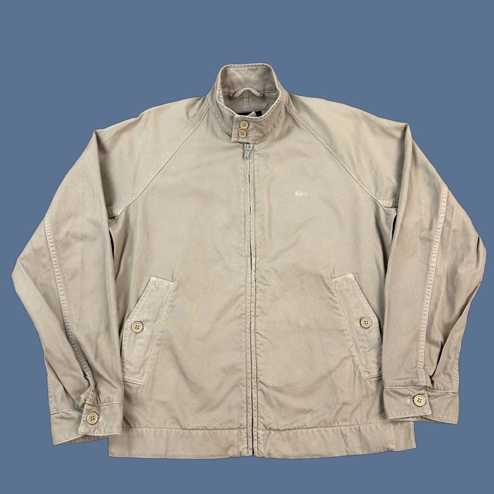 Lacoste VINTAGE Lacoste Jacket Mens L Beige Full Zip Bomber Casual 90s Classic Outdoor Retro Sports Pockets Embroidered Logo Zipper Stand-Up Collar Men Size US L / EU 52-54 / 3 - 1 Thumbnail