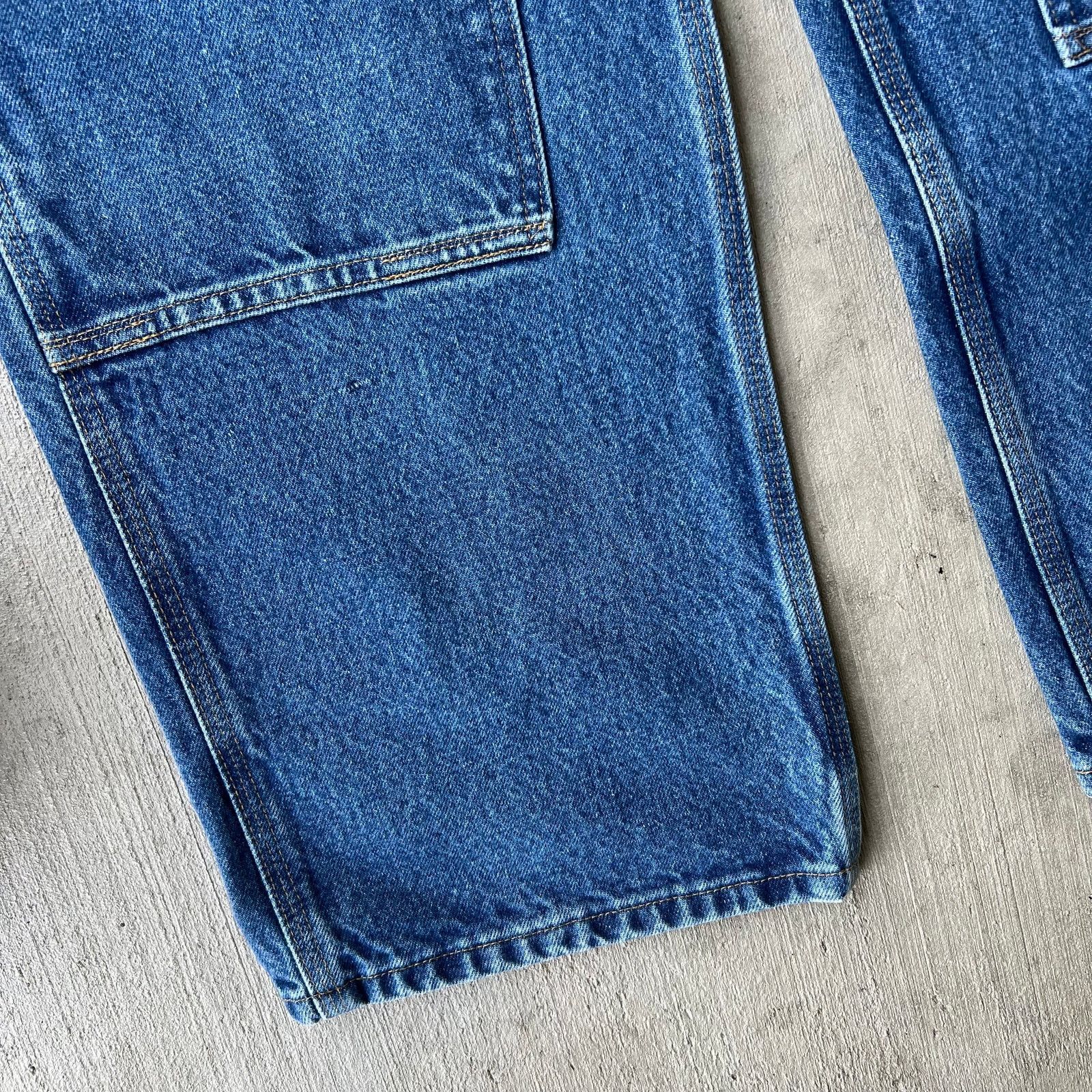 Carhartt × Vintage Carhartt blue denim jeans double knee work carpenter pants Size US 36 / EU 52 - 3 Thumbnail