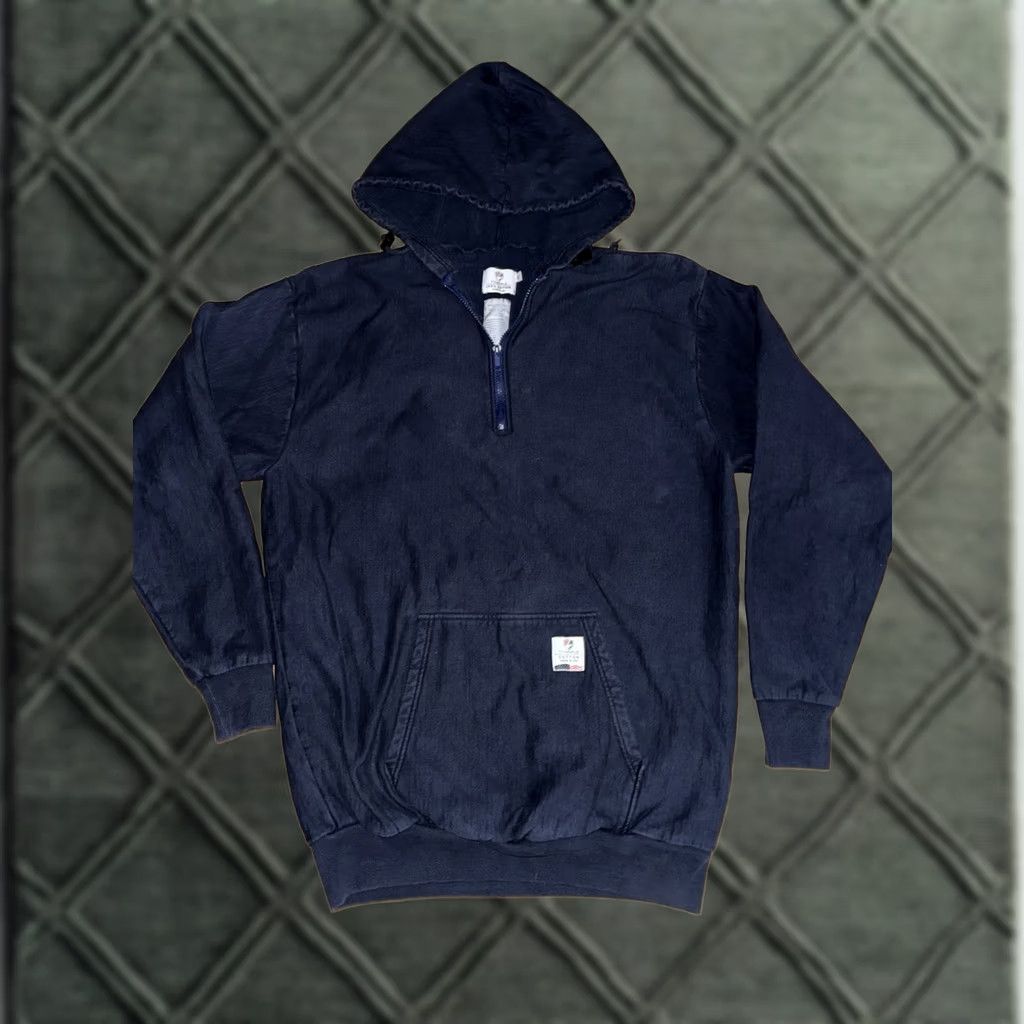 Vintage Tyndale Shirt Mens XL Heavy Hoodie Sweatshirt Quarter Zip Navy Men Size Made USA Size US XL / EU 56 / 4 - 1 Thumbnail