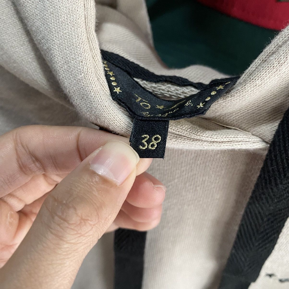 agnes b. To b. by agnès b. Beige Cropped Hoodie Sweatshirt Size S / US 4 / IT 40 - 9 Thumbnail