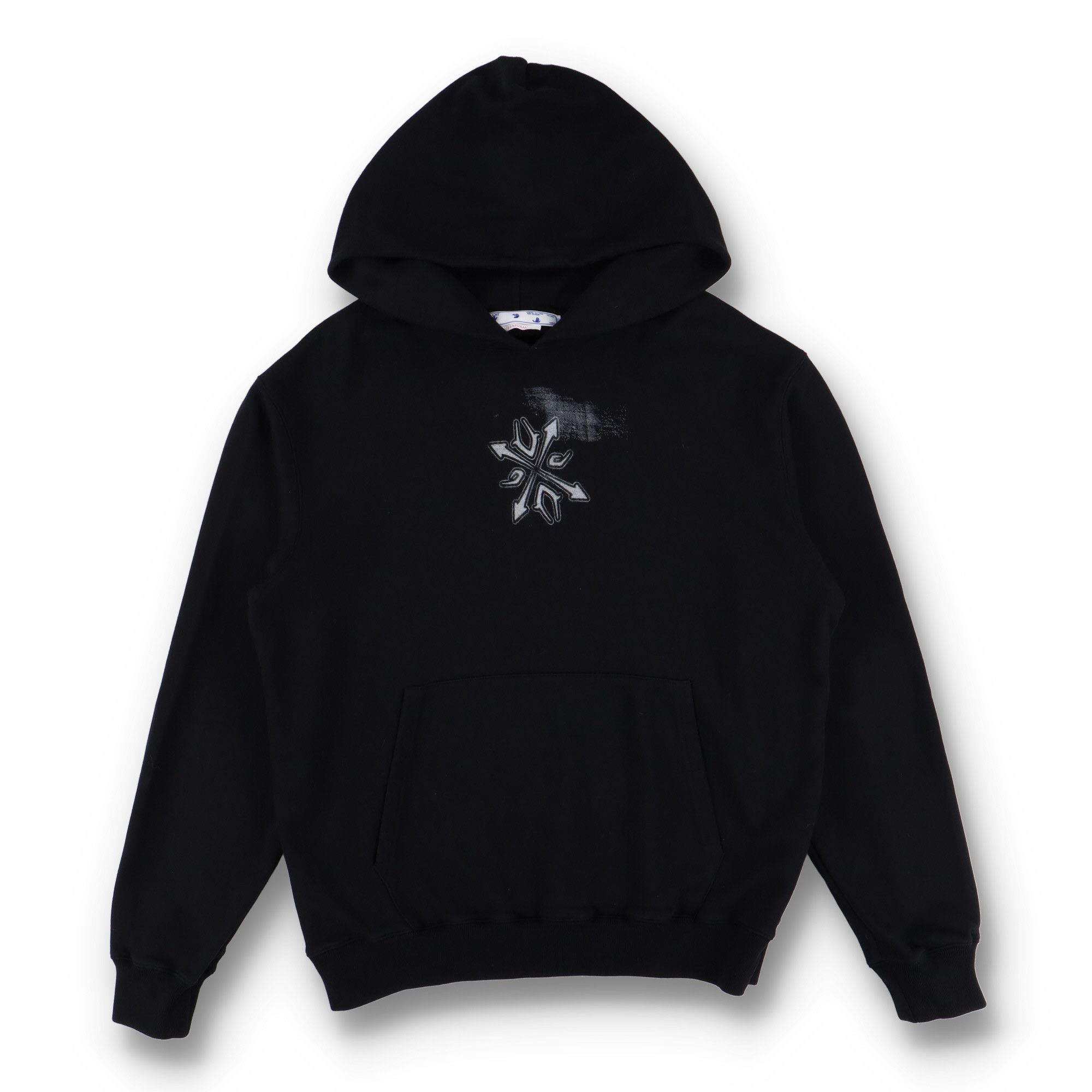 Off-White Black Tribal Type Arrows Logo Hoodie Size US XL / EU 56 / 4 - 1 Thumbnail
