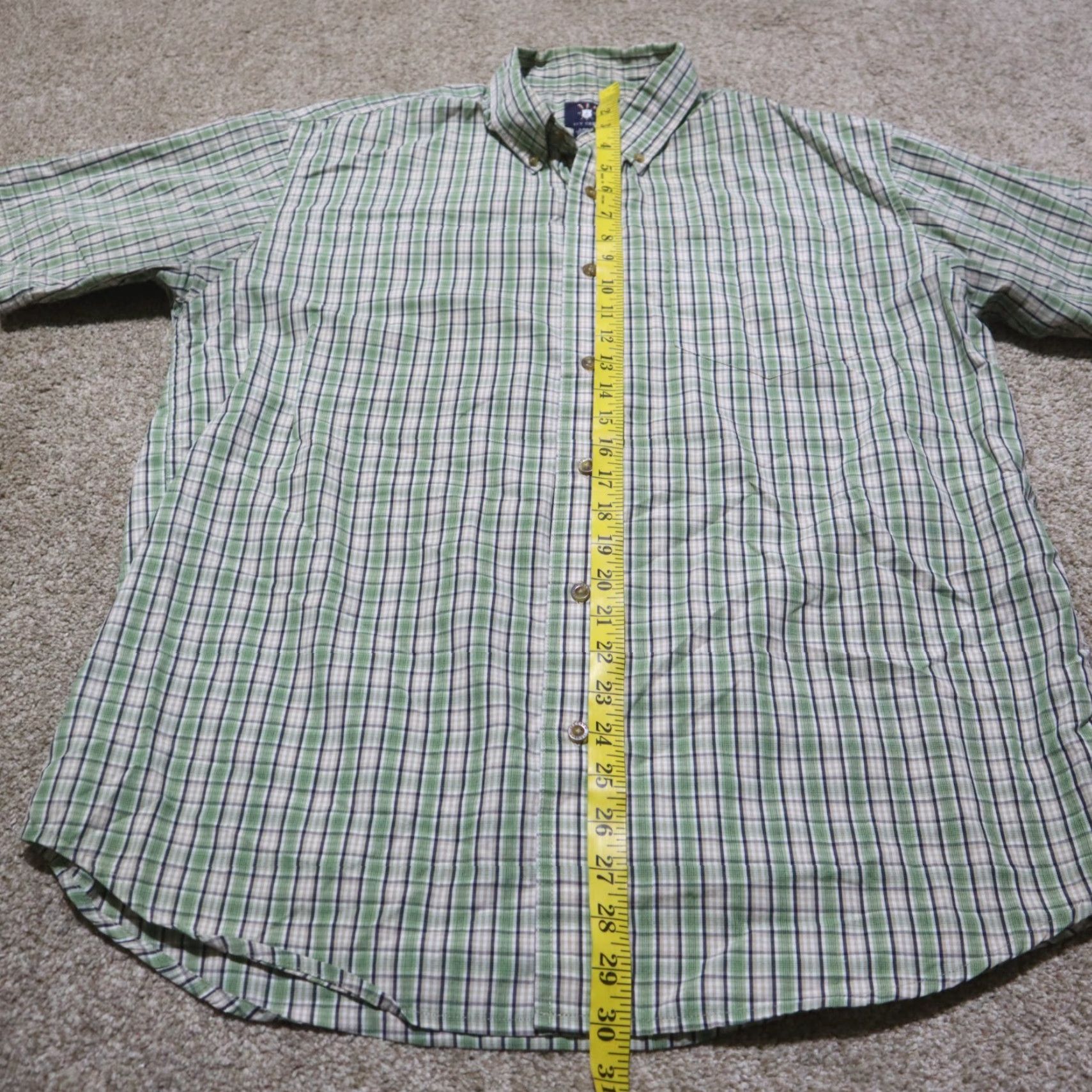 Vintage Ivy Crew Shirt Mens L Green Plaid Checkered Button-Down Short Sleeve Vintage No Size US L / EU 52-54 / 3 - 6 Thumbnail