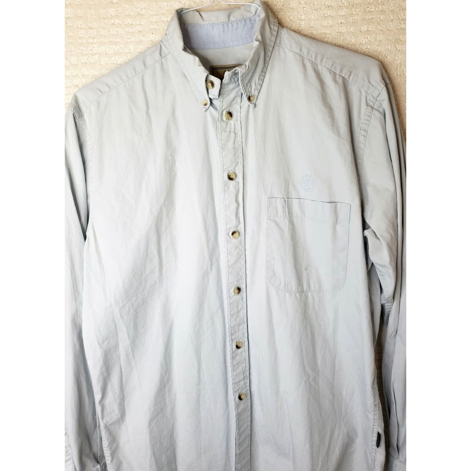 Vintage Beretta Shirt Button-Up Long Sleeve Blue M Casual, Button-Down Collared, Cotton, Lightweight, Pockets, Outdoor, Classic, Men’s Size US M / EU 48-50 / 2 - 2 Thumbnail