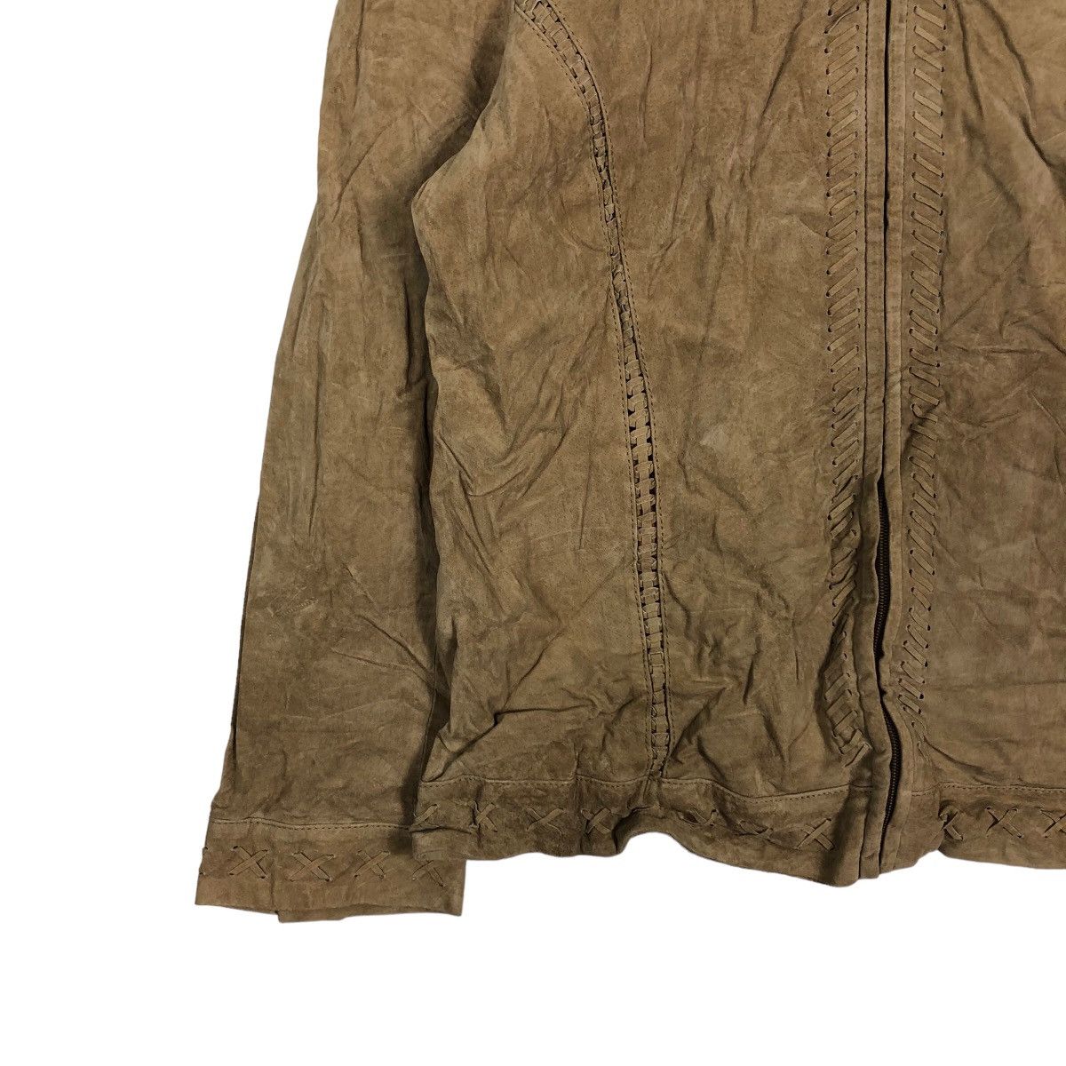 Genuine Leather 🔥Rare 90’s Leather Jacket Cowboy Design Ameri Design Japan Size US L / EU 52-54 / 3 - 4 Thumbnail