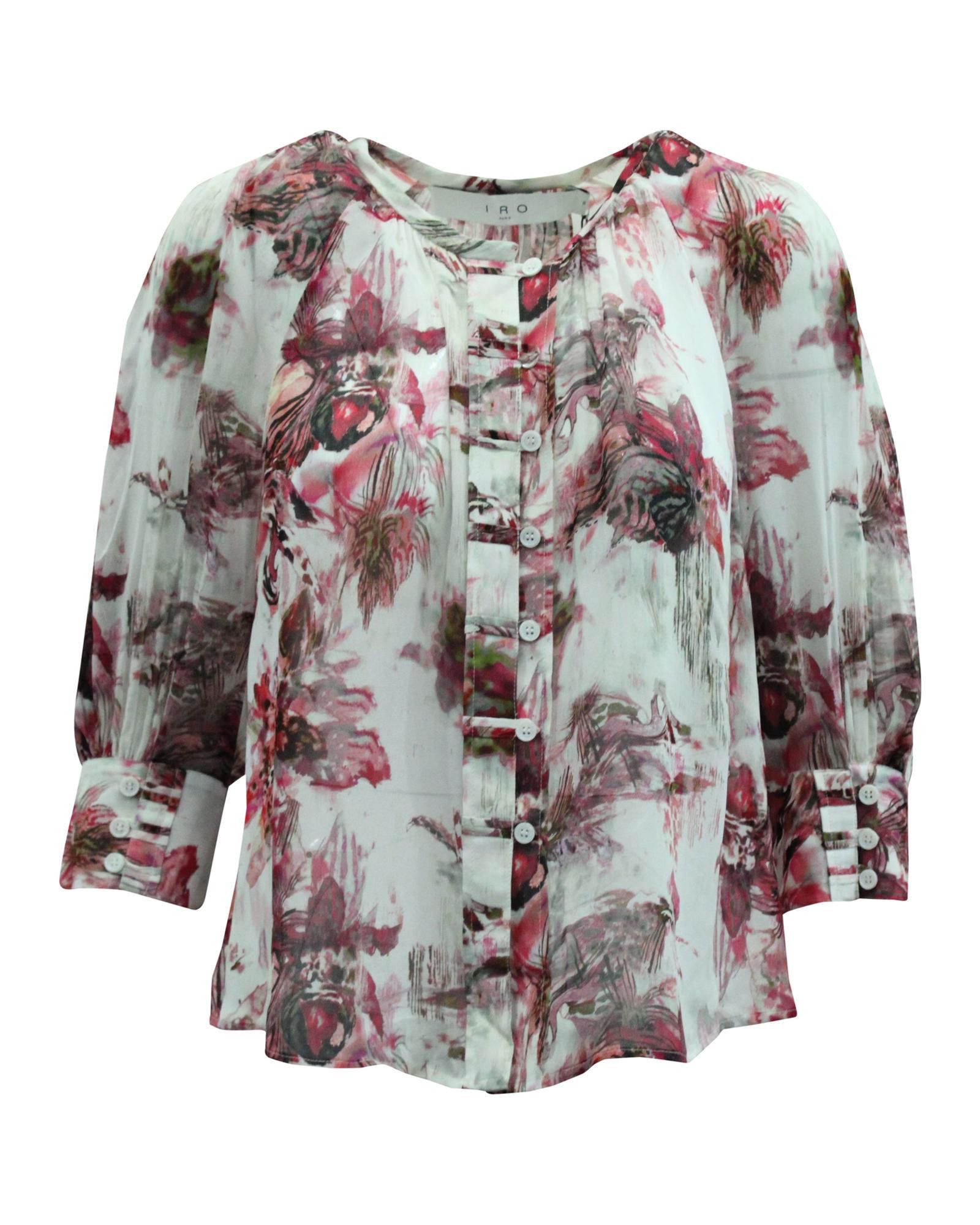 image of Iro Floral Print Viscose Blouse, Women's (Size XS)