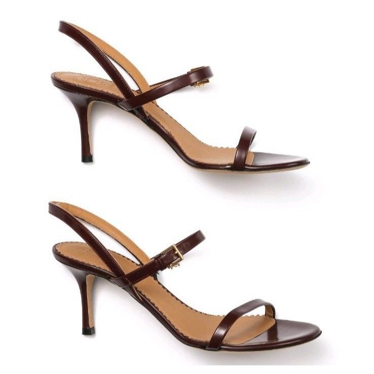 Tory Burch TORY BURCH PENELOPE SANDALS MALBEC LEATHER STRAPPY Size US 7 / IT 37 - 8 Thumbnail