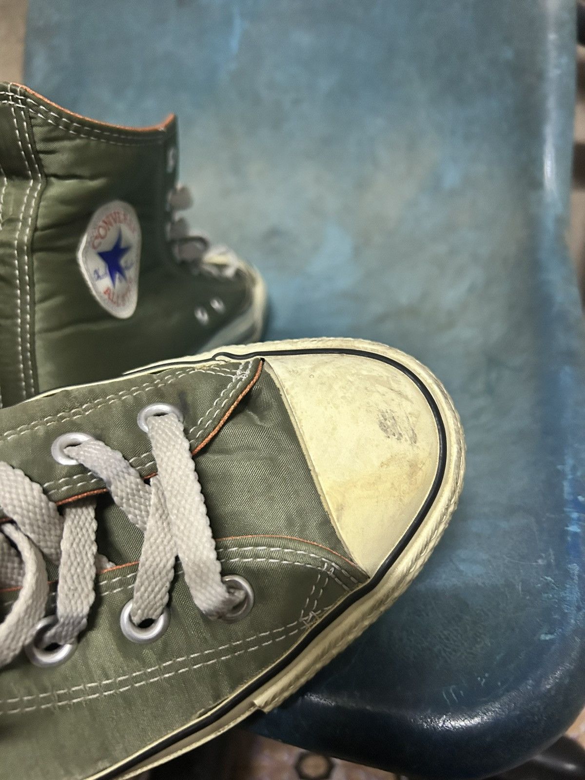 Converse Chuck Taylor Nylon Green Orange Size US 7.5 / EU 40-41 - 13 Thumbnail