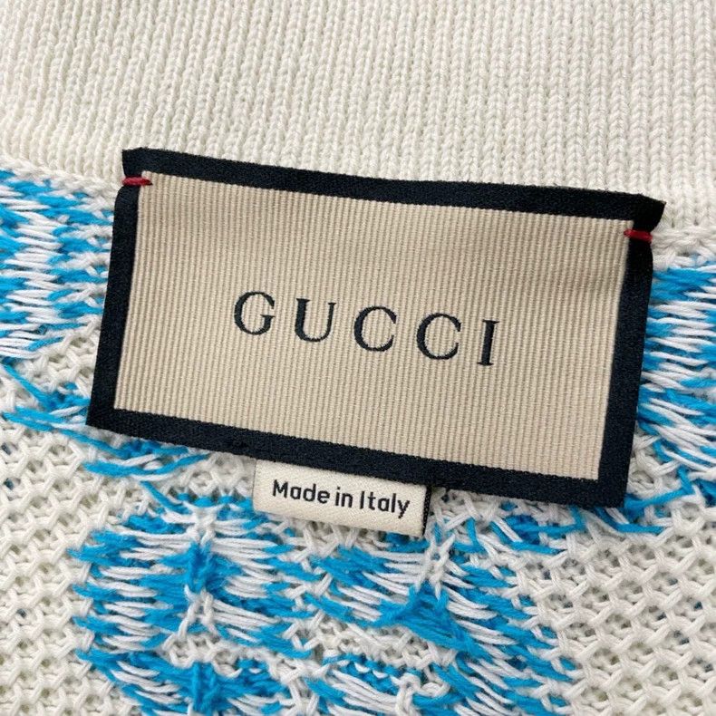 Gucci Gucci Double G jacquard knitted short sleeves 2502-Nextarro Size US L / EU 52-54 / 3 - 5 Thumbnail