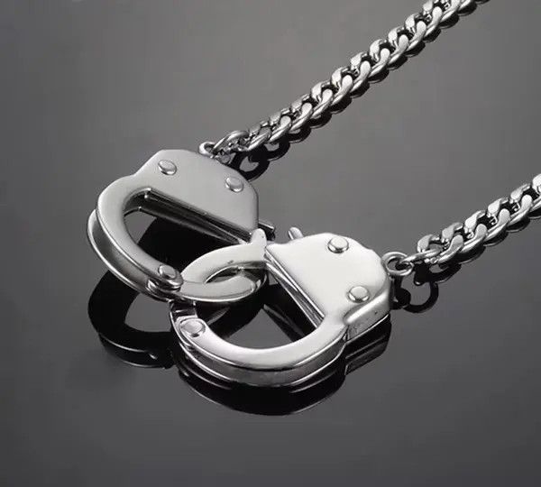 Japanese Brand Handcuffs Chain Necklace Anarchy Punk Rock Alt Jewelry Size ONE SIZE - 1 Thumbnail