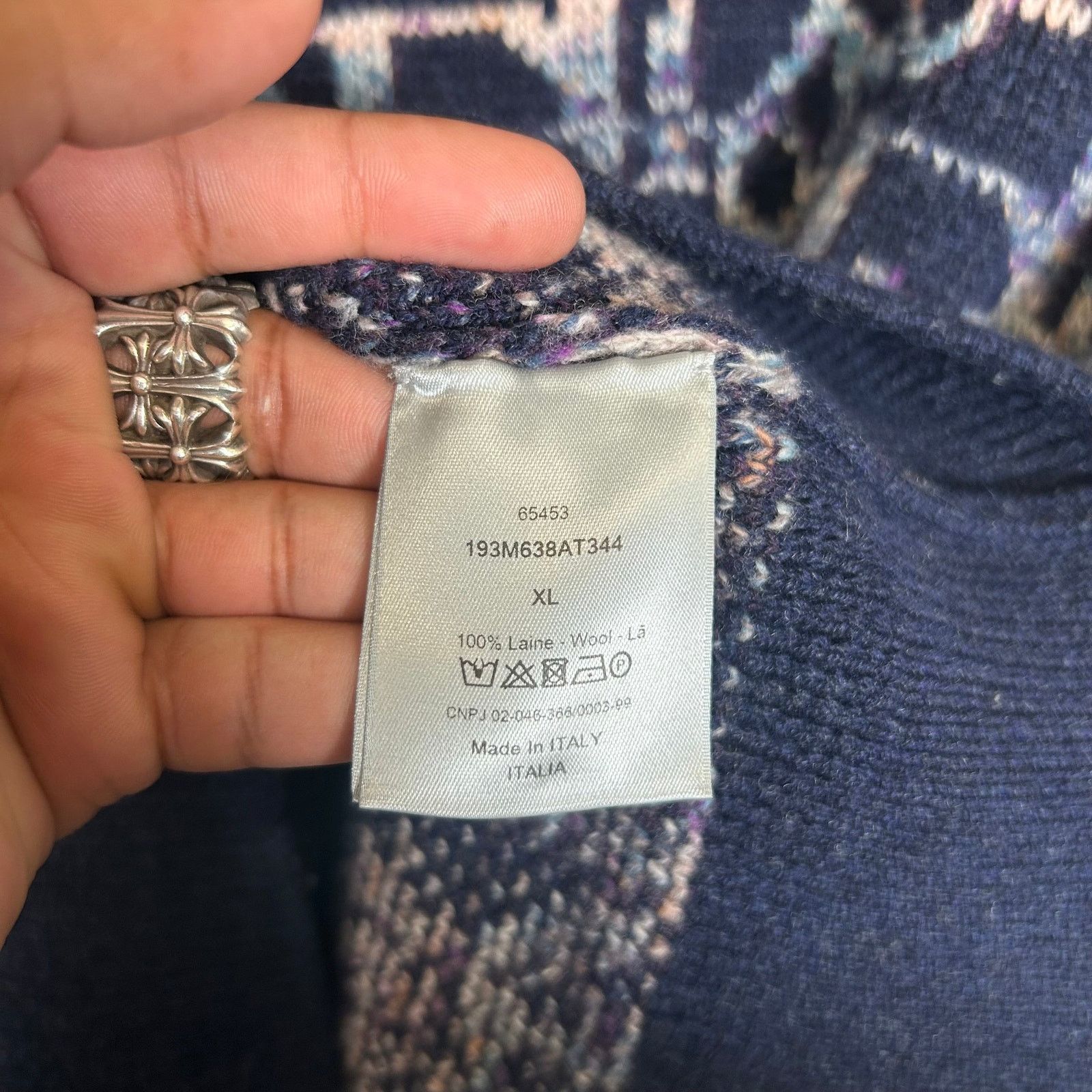 Dior Dior Navy Oblique Sweater Size XL Size US XL / EU 56 / 4 - 4 Thumbnail