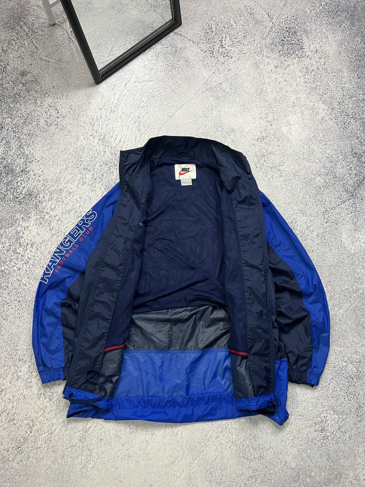 Nike × Vintage Rare🔥 Nike Glasgow Rangers Vintage Windbreaker Jacket 90’s Size US L / EU 52-54 / 3 - 5 Thumbnail