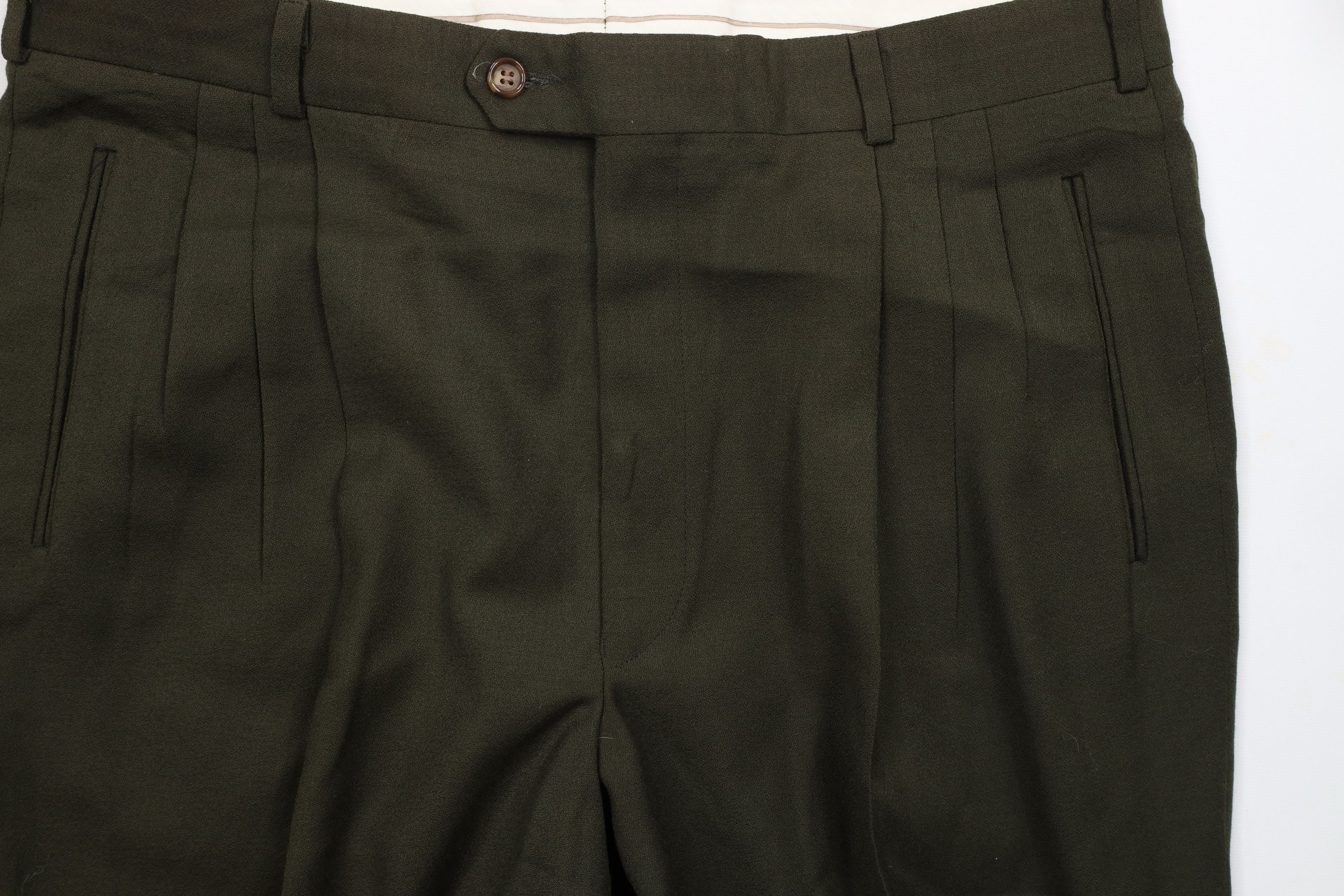 Vintage Vintage 90s Streetwear Cuffed Wide Leg Chino Pants Green Size US 36 / EU 52 - 6 Thumbnail