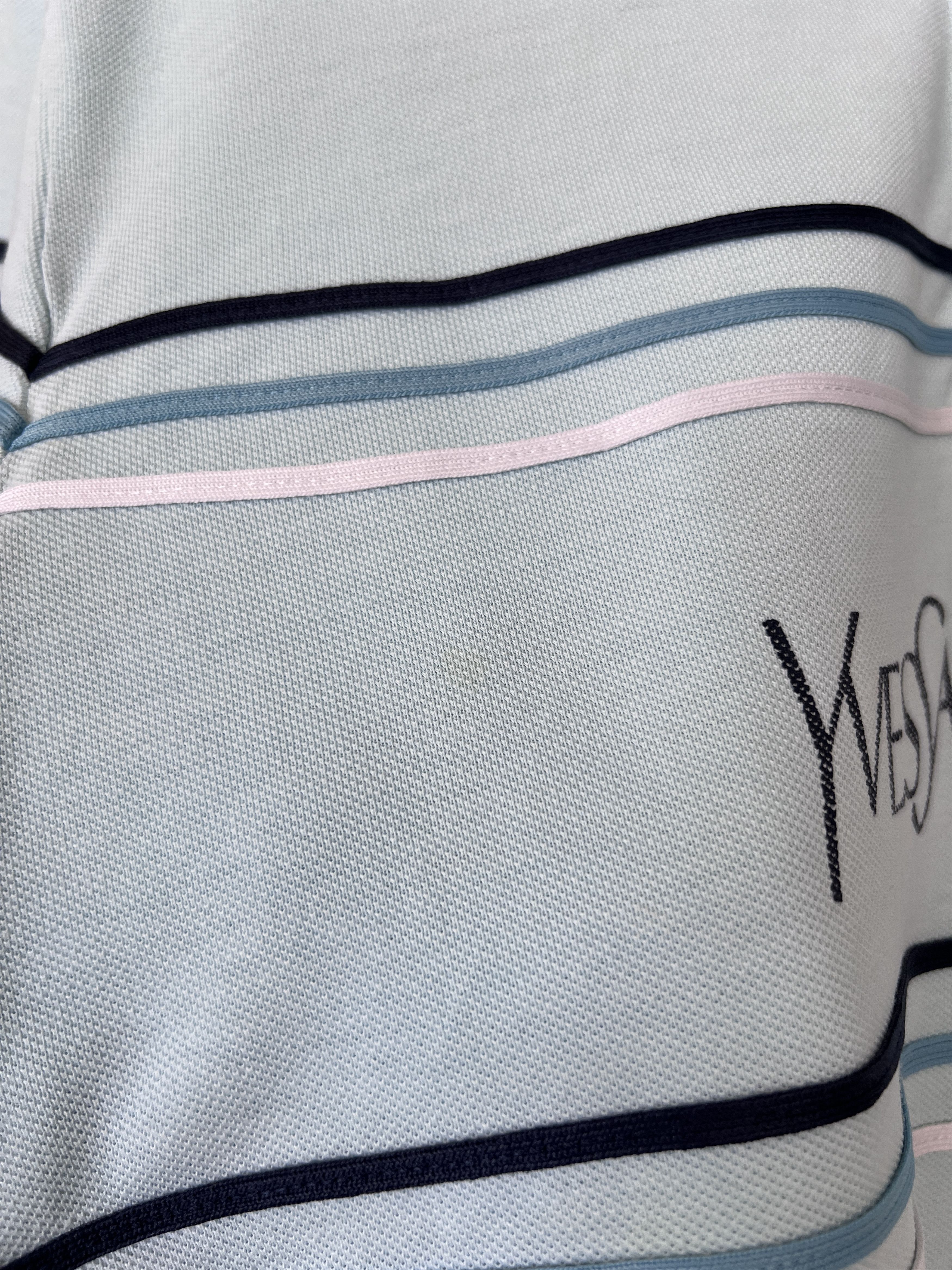 Yves Saint Laurent Yves Saint Laurent 90s Vintage Big Logo Polo Shirt Size US XL / EU 56 / 4 - 6 Thumbnail