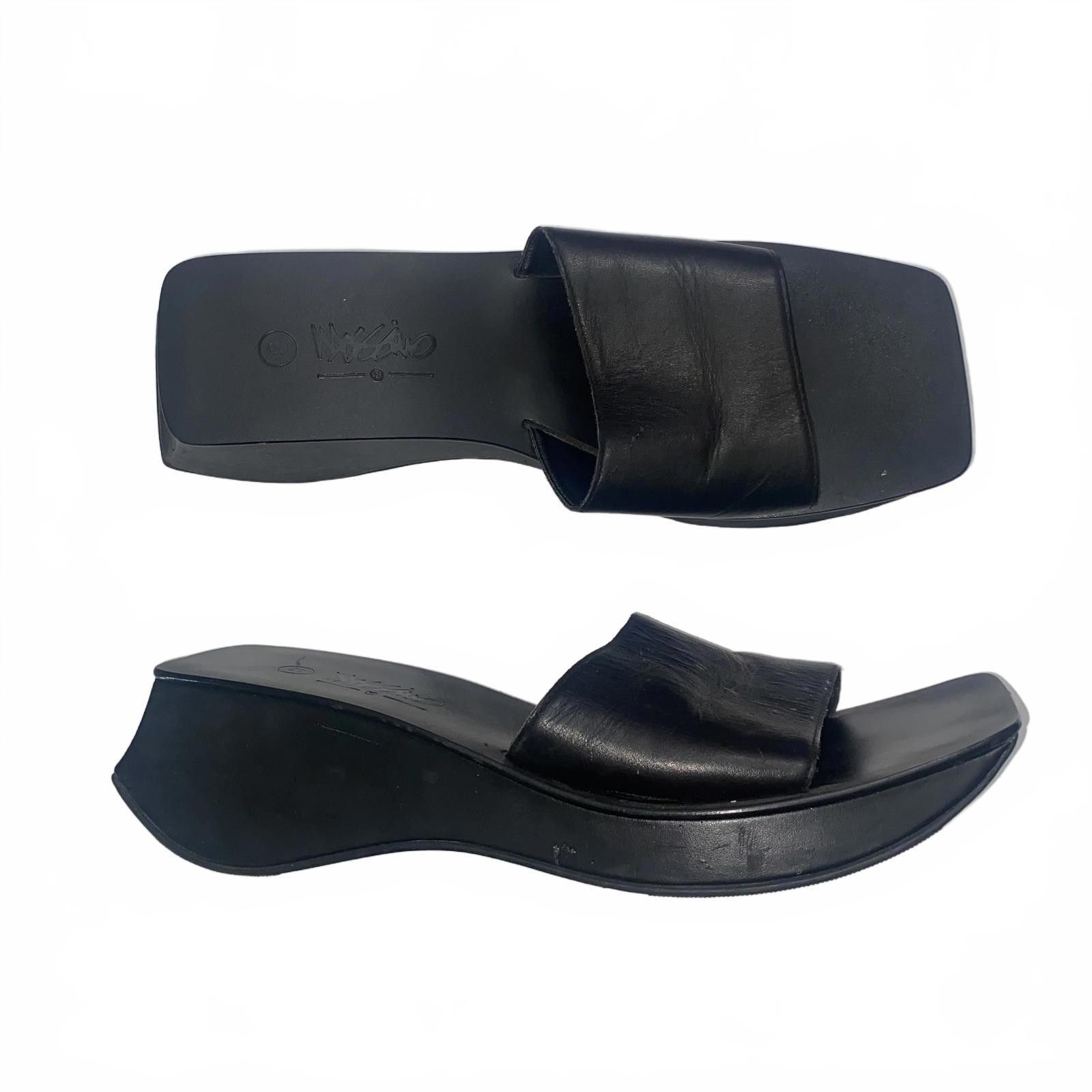 Mossimo Vintage Y2k Black Platform Wedge Sandals Size 9 Summer 2000 Size US 9 / IT 39 - 1 Thumbnail