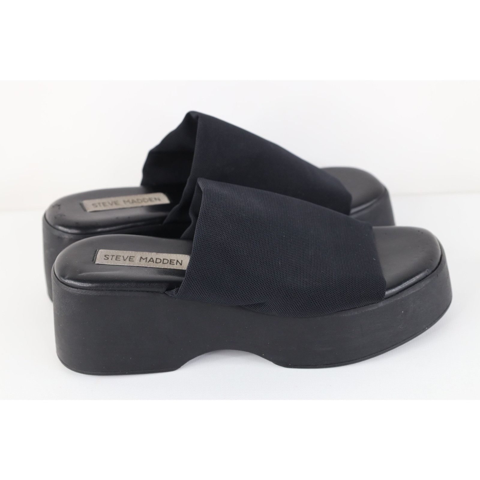 Steve Madden Vintage 90s Y2K Steve Madden Slinky Platform Sandals Black Size US 5.5 / IT 35.5 - 4 Thumbnail