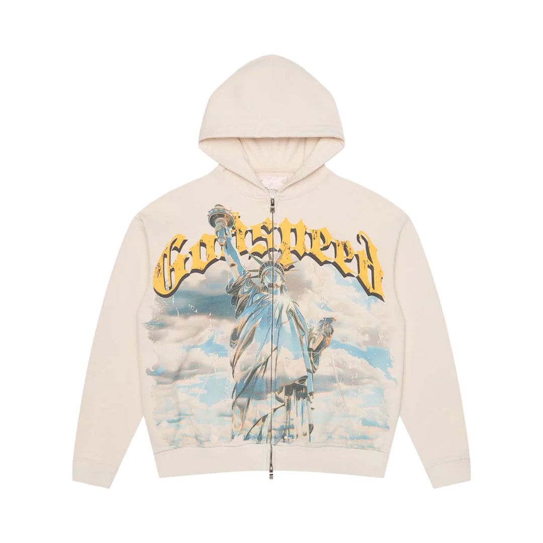 Godspeed Chrome Liberty Zip Up Hoodie Bone Size US XXL / EU 58 / 5 - 1 Thumbnail