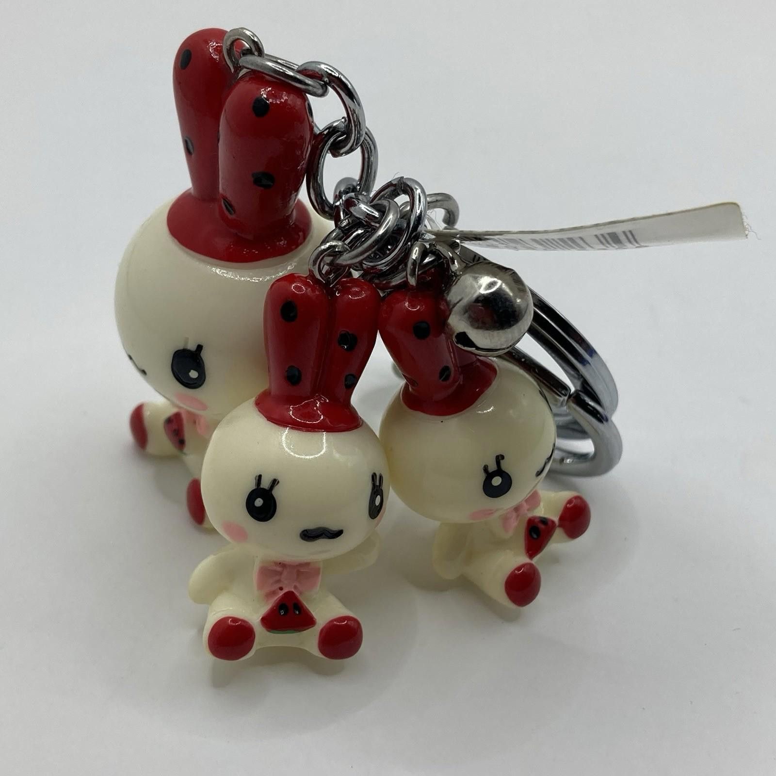 Designer New Cute White Bunny Key Chain Hand Painted Size ONE SIZE - 2 Thumbnail