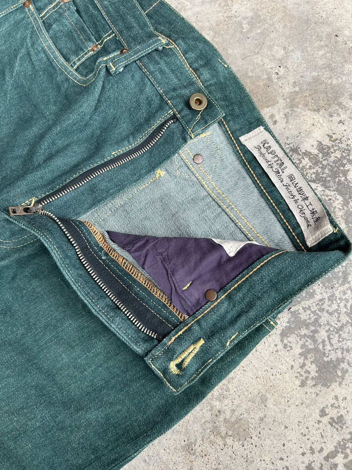 Kapital × Kapital Kountry Flare Kapital Selvedge Buckle Back Kiro Hirata Denim 🎌☠️ Size US 31 - 10 Thumbnail
