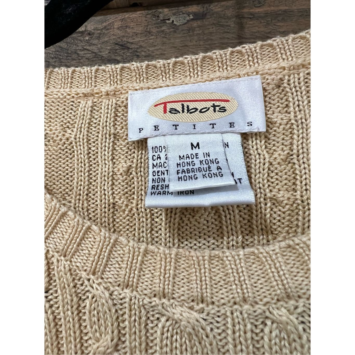 Other Talbots Cable Knit Cotton Crew Neck Sweater Made In Hong Kong petite sz M Size M / US 6-8 / IT 42-44 - 3 Thumbnail