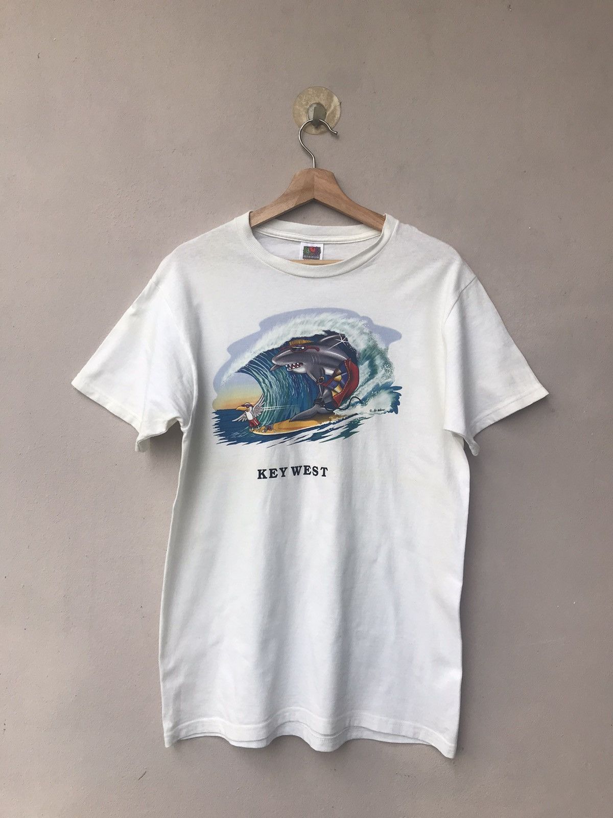 Vintage Vintage Key West Animal Surboarding Style Distressed Tee Size US M / EU 48-50 / 2 - 1 Thumbnail