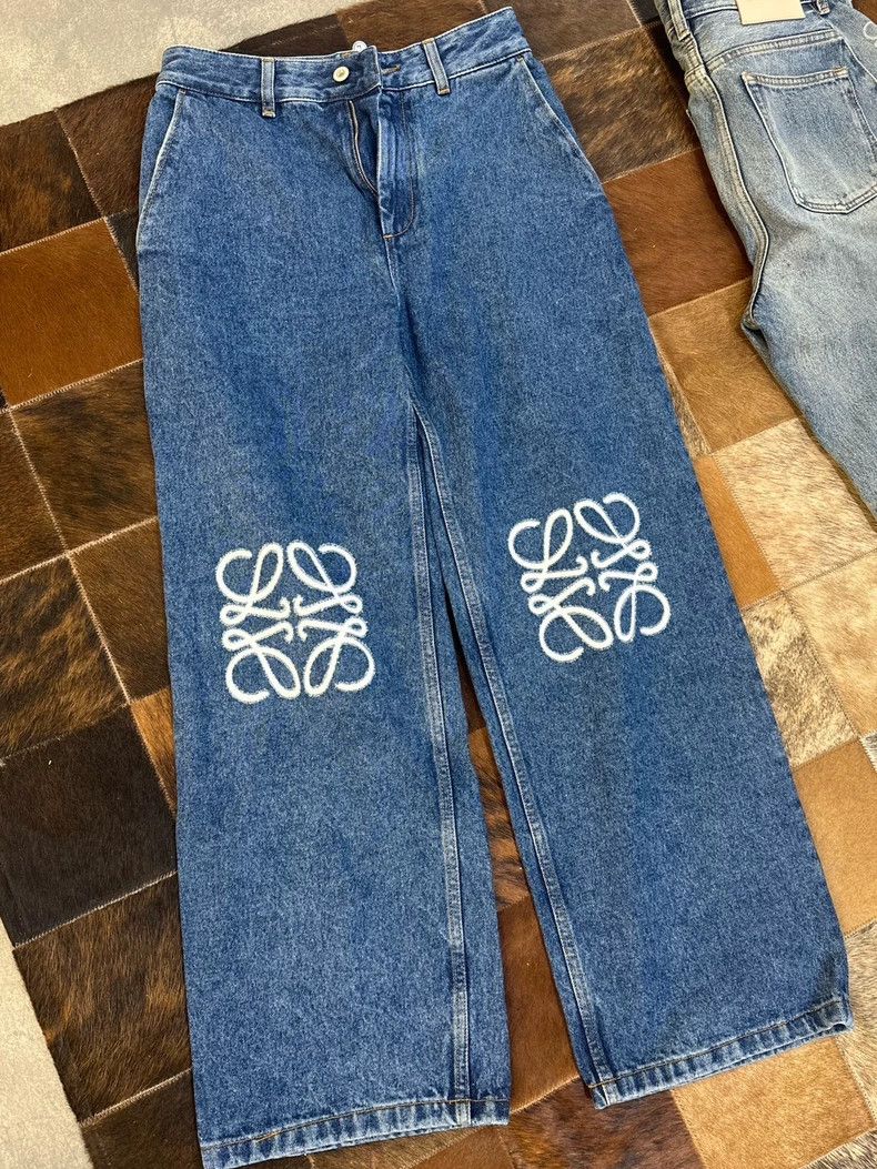 Loewe LOEWE Logo High-Waist Wide-Leg Jeans Size US 34 / EU 50 - 1 Thumbnail