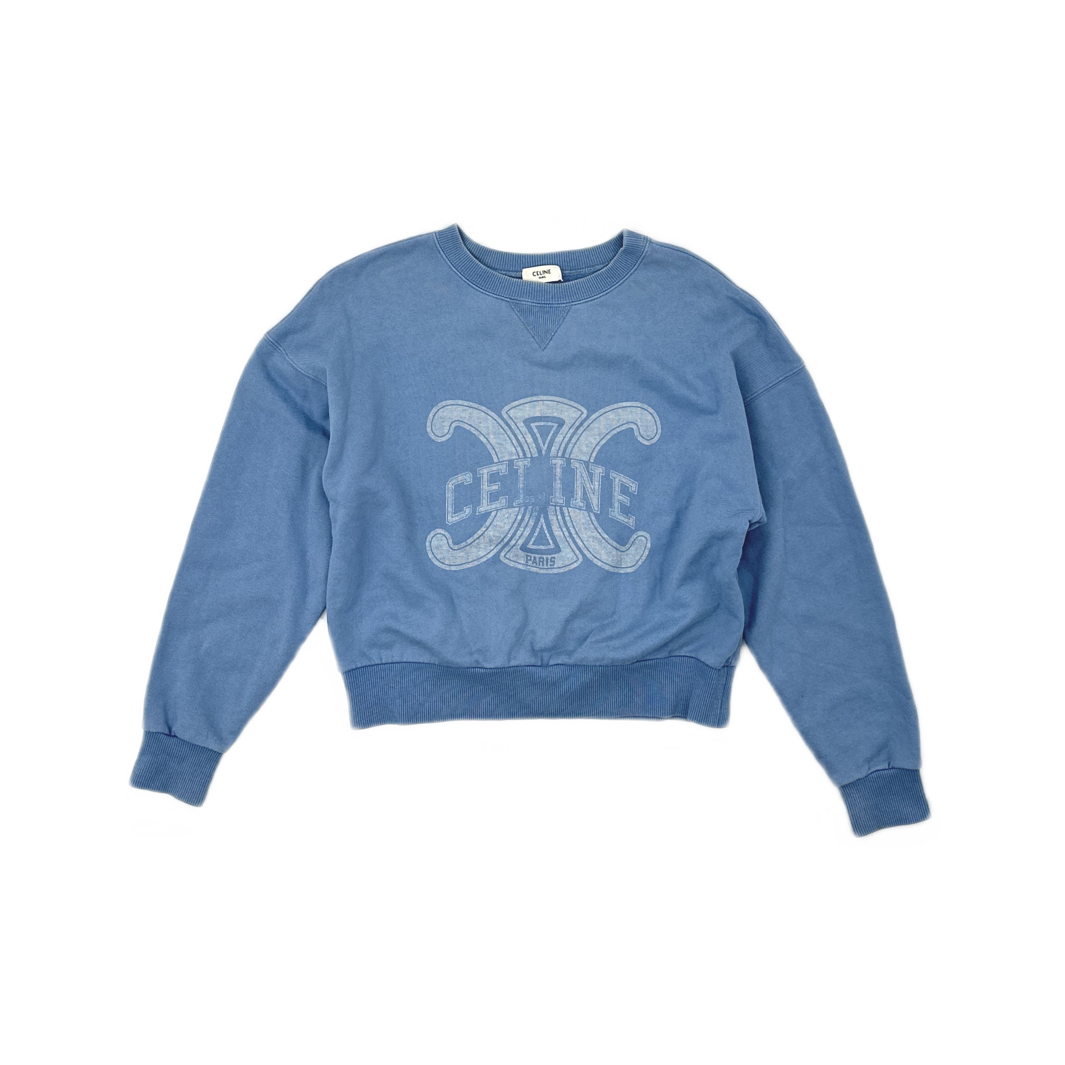 Celine Celine Triomphe Logo Sweatshirt XS Size XS / US 0-2 / IT 36-38 - 1 Thumbnail