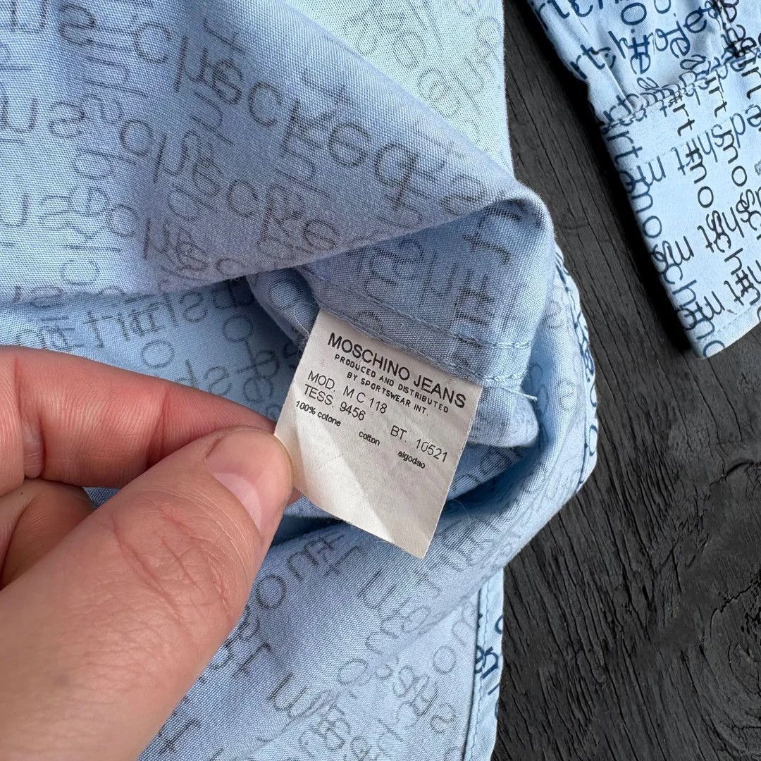 Moschino × Vintage Moschino 1990 90 Vintage Designer Italy Made Button Up Shirt Size US L / EU 52-54 / 3 - 7 Thumbnail