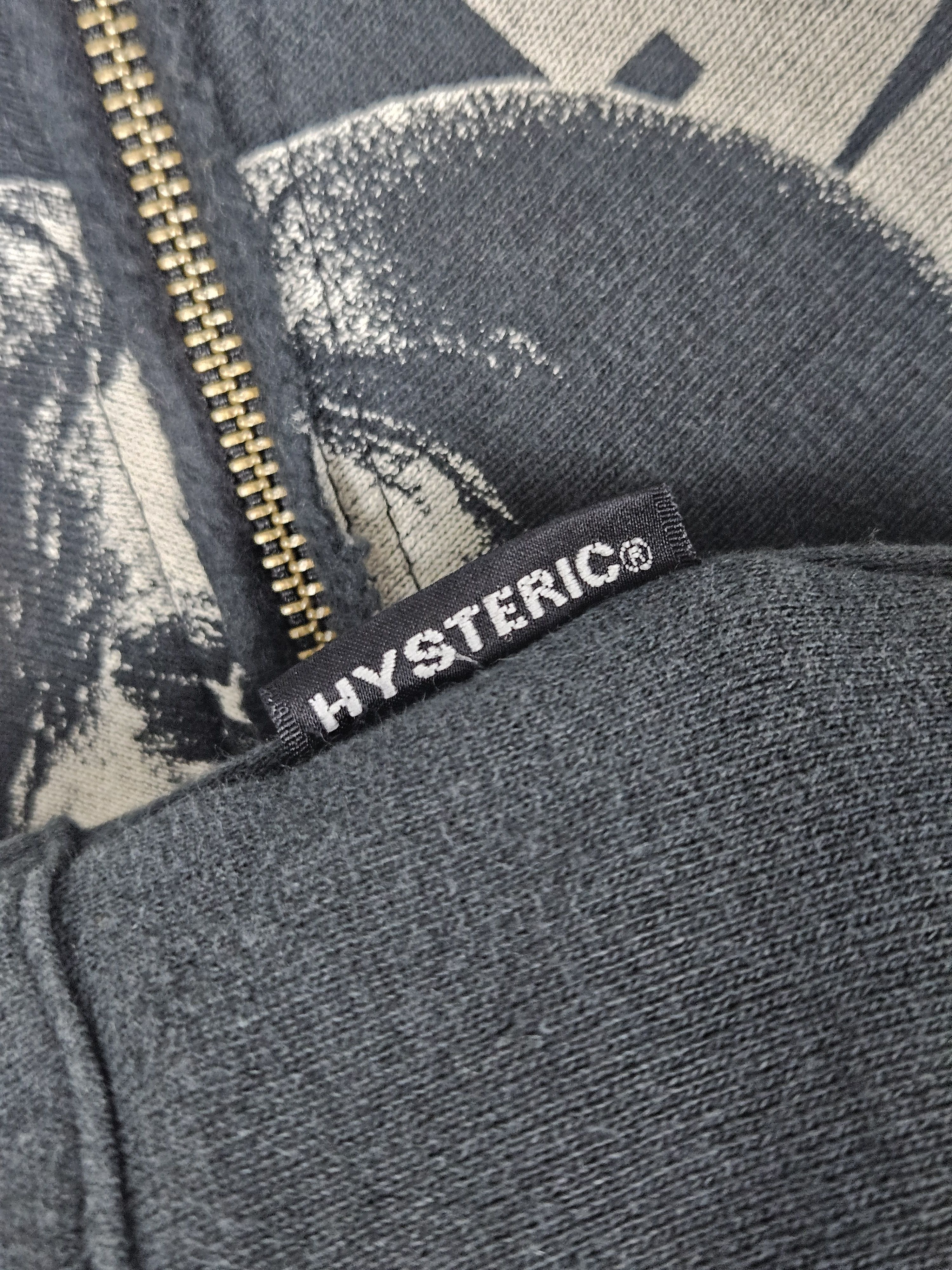 Hysteric Glamour Go Ahead Skull Hoodie zipper sleeveless